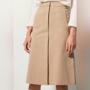 Massimo Dutti Beige A-Line Skirt